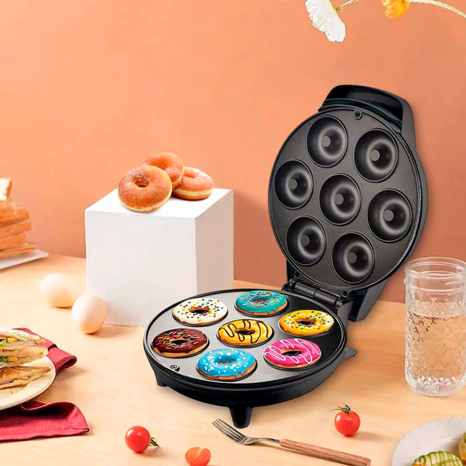 Mini Máquina de Donuts Antiadherente de 3 Moldes
