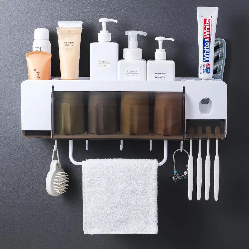 Organizador de baño de 4 vasos