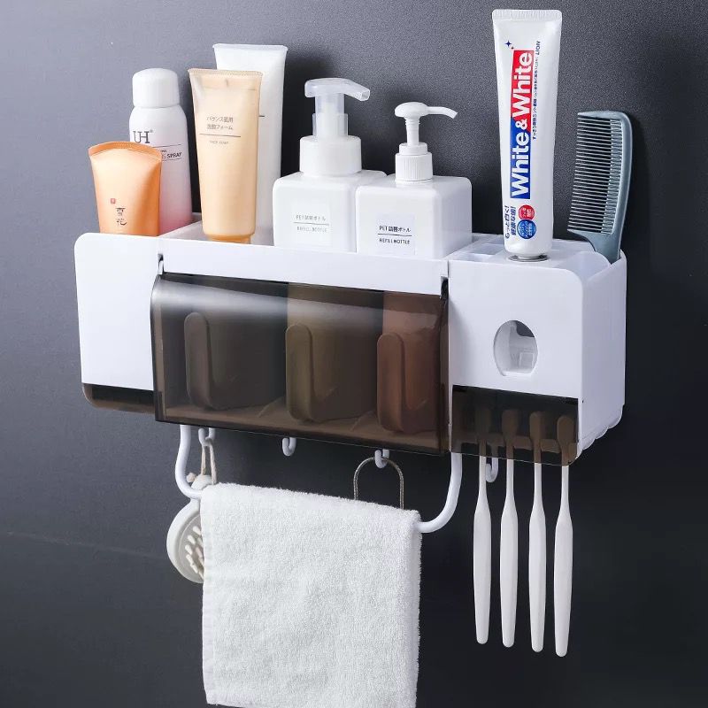 Organizador de baño de 3 vasos